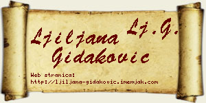 Ljiljana Gidaković vizit kartica